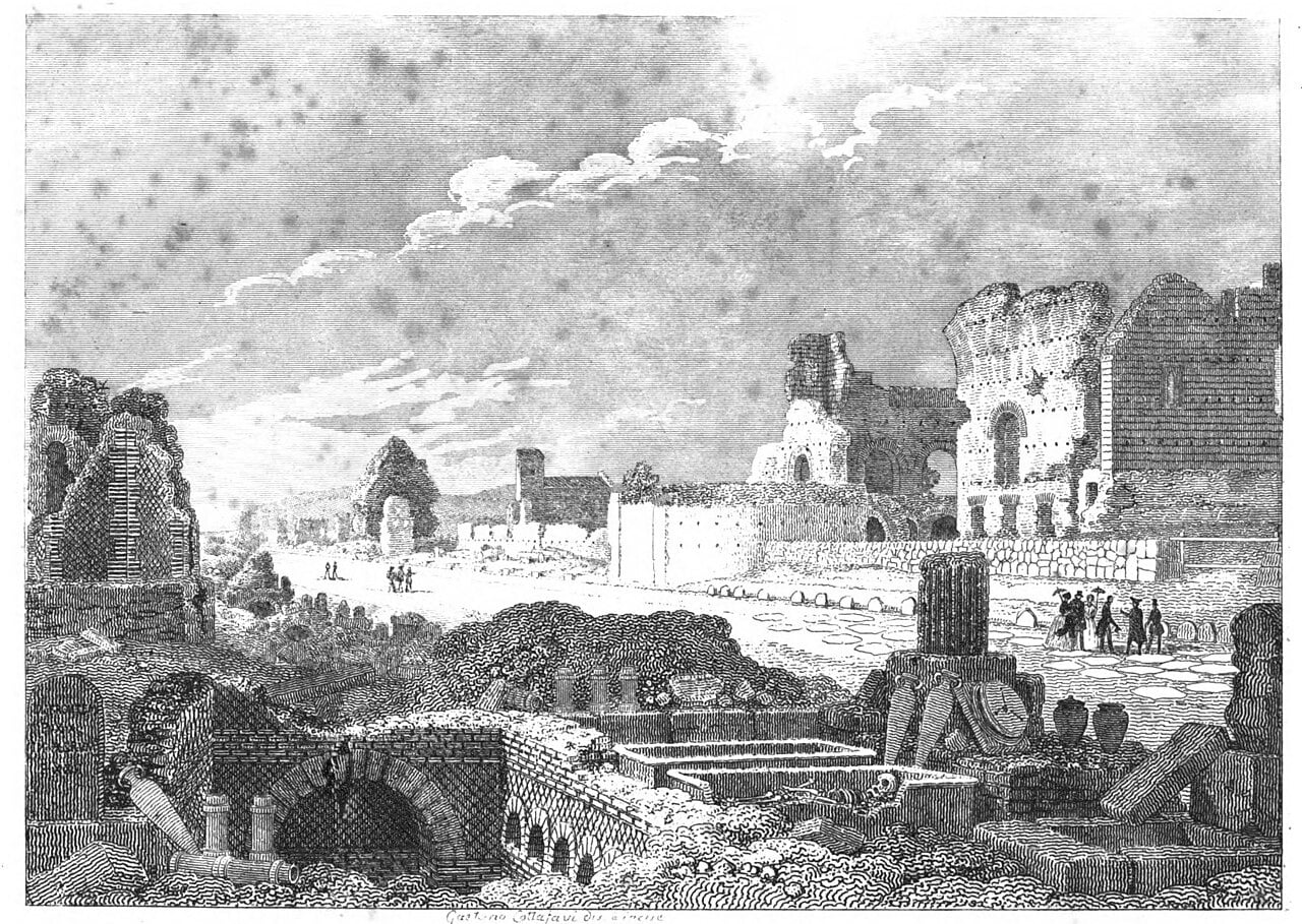 Incisione ottocentesca della via appia