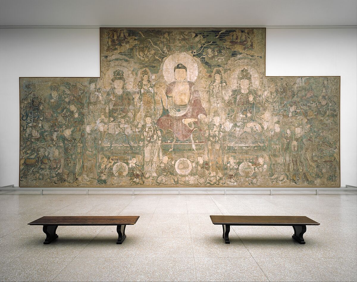 Buddha della medicina, murale yuan del metropolitan museum of art