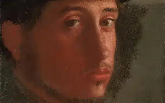 Edgar degas, autoritratto del 1857-1858, collezione getty