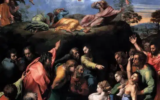 Trasfigurazione di raffaello: perché ci sono due scene?