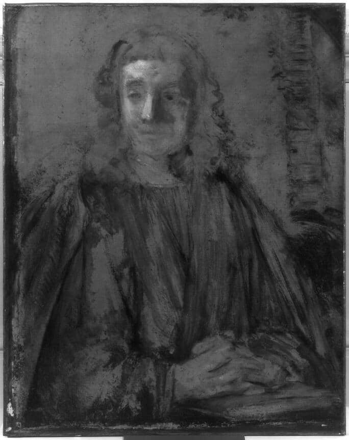 San giovanni a patmos di rembrandt, riflettografia infrarossa