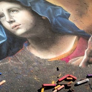 Madonnari arte di strada italiana